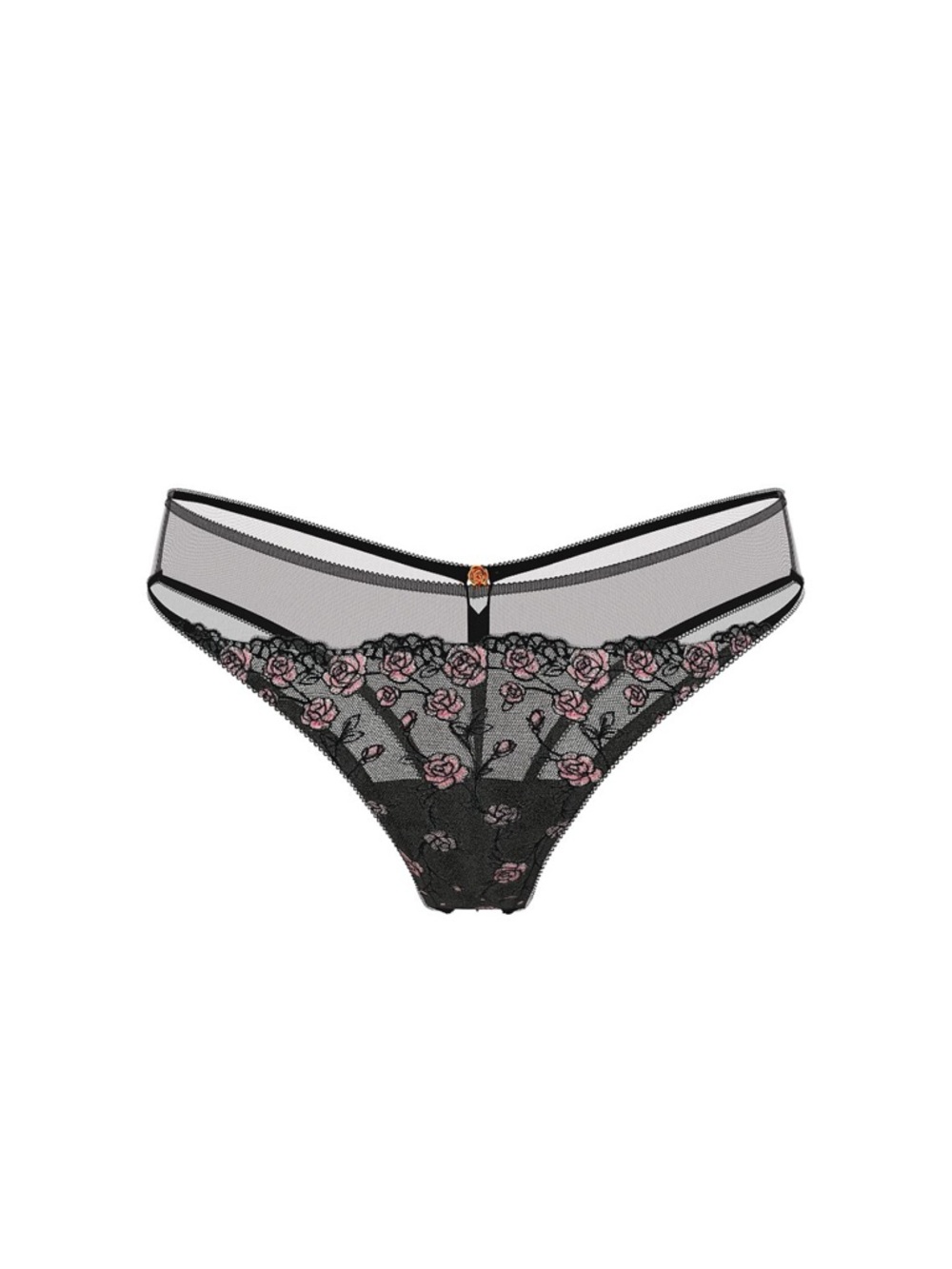 Victoria's Secret Black Sheer Lace Cheeky panty